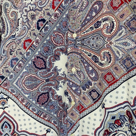 Etro Men’s Button Down Bandana Paisley Shirt 42 Large - Picture 3 of 5
